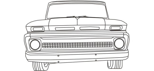 Pickup Truck Outline Pictures to Pin on Pinterest  ThePinsta
