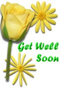 Get Well decoration yellow flowers