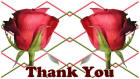 Thank You card image red rose