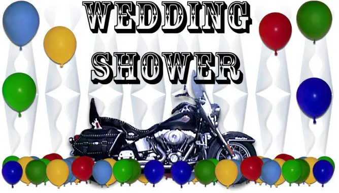 card image wedding shower motorcycle