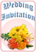 Flowers wedding invitation preview image