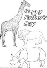 zoo animal coloring page preview image