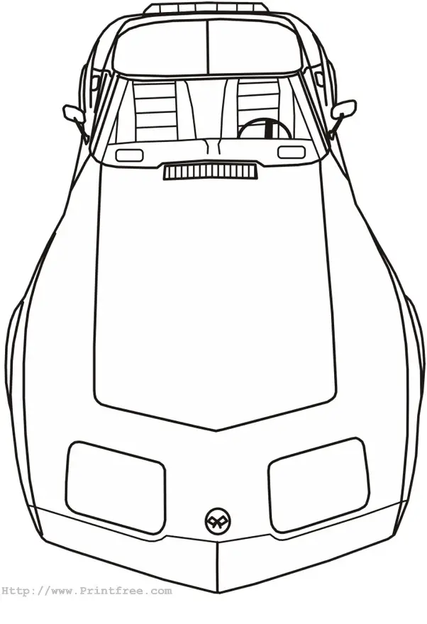 Late seventies corvette front outline image