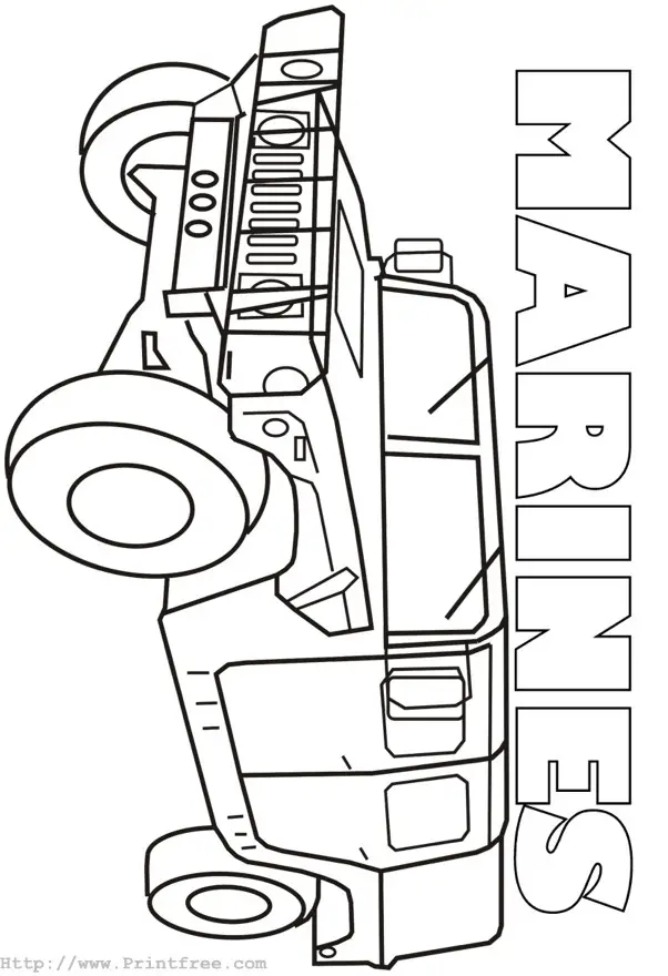 coloring page image marines