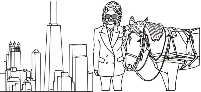 calendar image "pretty Chicago horse guide"