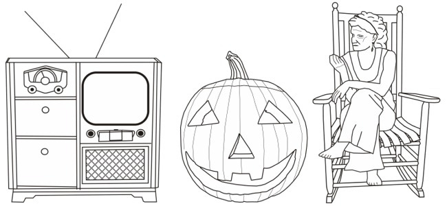 calendar image "old time Halloween"