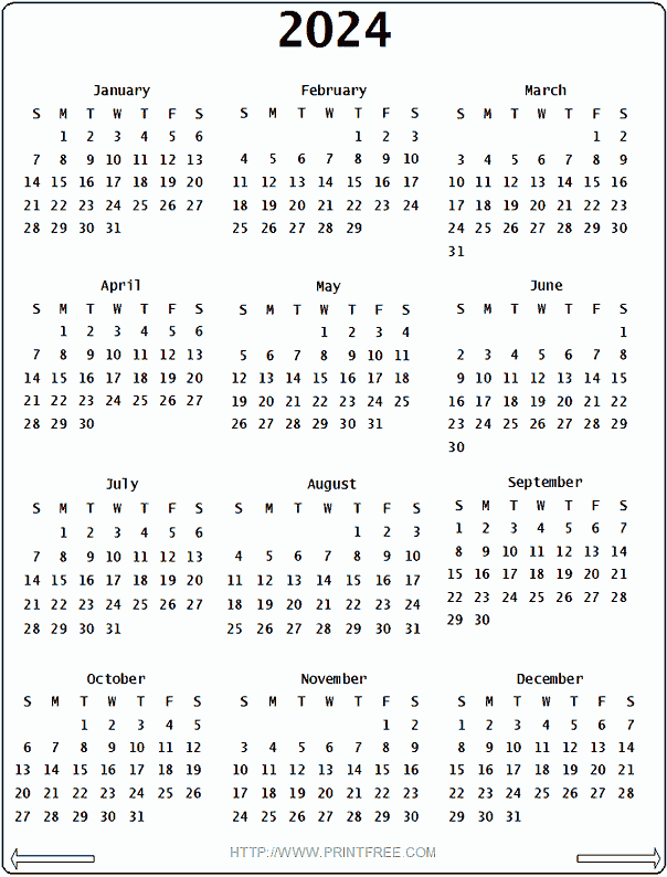 2024 Calendar