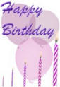 Balloons & Candles Birthday card