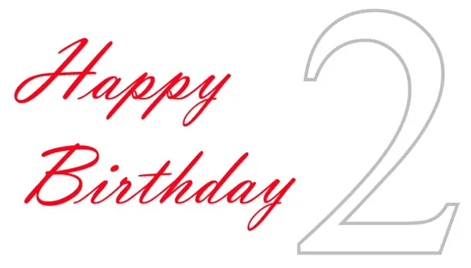 Happy 2 Birthday Card Pink Blue Stock Illustration 2334261867 | Shutterstock