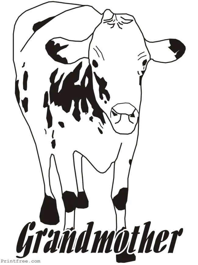 cow coloring decoration