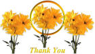 Thank You card image yellow flowers