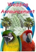 Parrot wedding card preview, announcement