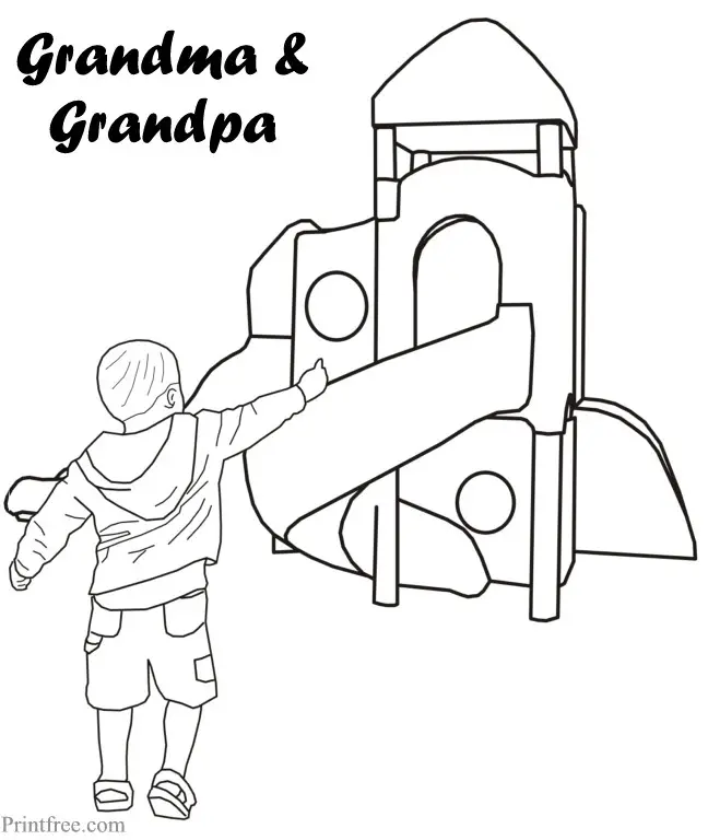 grandchild and play ground print