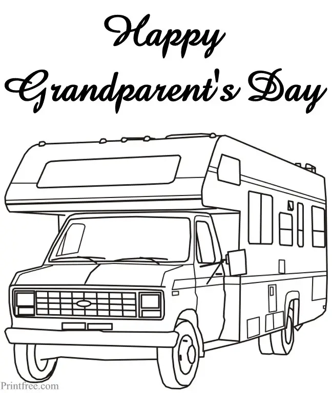 Grandparents Day print image camper
