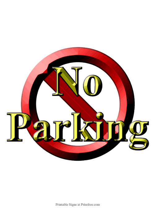 No Parking sign image