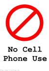 No Cell Phone Use small image printable sign